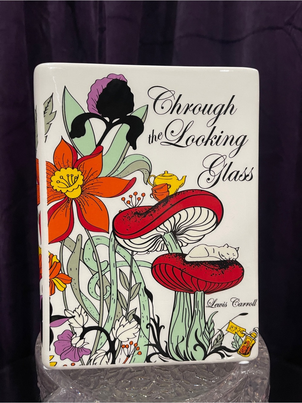 Through The Looking Glass Book Shaped Vase
